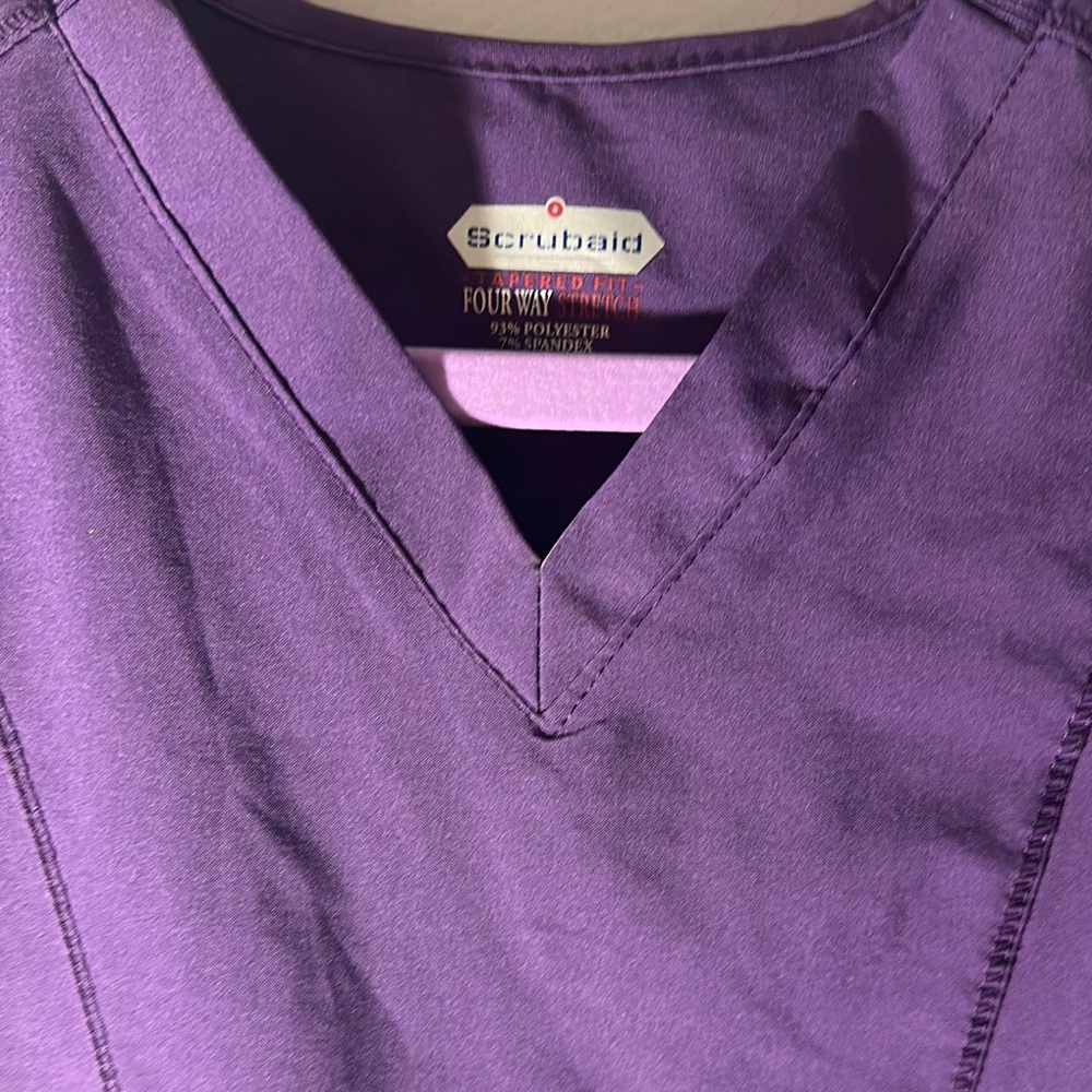 ScrubAid Purple Scrub Top